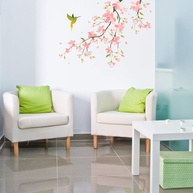 Adesivo de Parede Beija-Flor com Elegância e Estilo - 57x82 cm - imagem 1