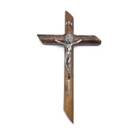 Crucifixo de Parede em Madeira com Medalha de São Bento - 25 cm | Decoração e Espiritualidade - imagem 4