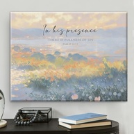 Arte de Parede com Versículo Bíblico Salmo 16:11 - Inspiração Cristã para Decoração de Casa - imagem 2