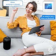 Amplificador de Parede Bluetooth com Rádio USB - Som Ambiente Inteligente (Preto) - imagem 4