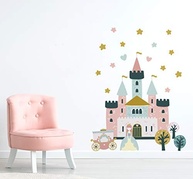 Adesivo de Parede Princesa Castelo e Carruagem 21 Peças - Decore o Quarto dos Sonhos - imagem 3