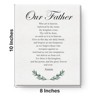 Arte de Parede Cristã Our Father Prayer - Tela 20x25cm com Moldura de Madeira - imagem 3