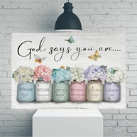 Arte de Parede Inspiradora 'God Says You Are Special' - Tela Rústica 30x45cm para Decoração Moderna - imagem 2