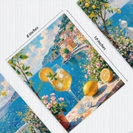 Arte de Parede Costa Italiana com Tema de Limão - 3 Pôsteres Decorativos para Cozinha, Banheiro e Quarto - imagem 3
