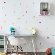 Adesivo de Parede Infantil Estrelas Coloridas - Kit com 50 Unidades para Decoração Divertida - imagem 4