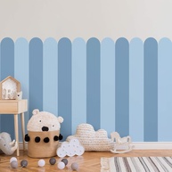 Adesivo de Parede Infantil Cerca Quarto Cerquinha Azul 150x100cm - Decoração Segura e Divertida - imagem 1