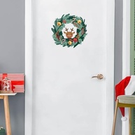 Guirlanda Rena de Natal com Adesivo para Parede e Porta - 40cm | Decoração Fácil e Encantadora - imagem 3
