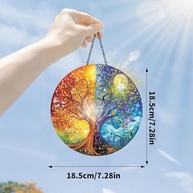 Suncatcher Acrílico Colorido com Design de Vitral - Decoração de Janela e Artesania de Parede - imagem 3