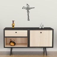 Crucifixo de Parede em MDF Preto Fosco - 30x22cm | Decoração Elegante e Significativa para Ambientes - imagem 5