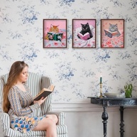 Pôsteres de Gatos Engraçados para Decoração de Parede - 3 Peças Modernas para Sala, Quarto e Escritório - imagem 2