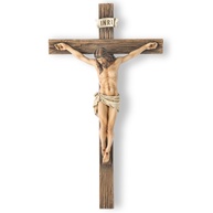 Cruz de Parede com Crucifixo Católico 35,5 cm - Escultura Renascentista Inspiradora por Buildclassic - imagem 1