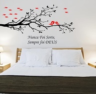 Adesivo Decorativo de Parede com Frase Motivacional - Nunca Foi Sorte, Sempre Foi Deus - imagem 2