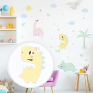 Adesivo de Parede Dinossauro Infantil Lavável - Seguro e Criativo para Decoração do Quarto - imagem 1