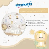 Adesivo de Parede Infantil Safari 22 Baby - Animais da Selva em Tons Neutros para Decoração do Quarto - imagem 4