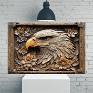 Arte de Parede Vintage Eagle Faith 30x45cm - Tela Rústica para Decoração Moderna - imagem 1