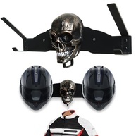 Suporte de Parede Caveira para Capacete de Moto e Jaqueta - Metal Resistente Marrom - imagem 2