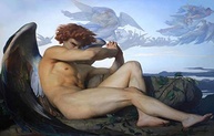 Anjo Caído de Alexandre Cabanel - Tela Canvas 75x118 cm - Arte para Parede com Qualidade Museu - imagem 2