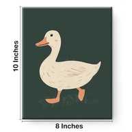 Arte de Parede Emoldurada Ganso Fofo - Pintura Animal de Fazenda para Quarto Infantil 20x25cm - imagem 3
