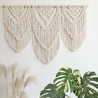 Tapeçaria de Macramê Grande Bege - Decoração Boho para Parede, Quarto e Sala - imagem 3