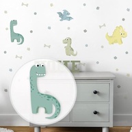 Adesivo de Parede Infantil Dinossauro - Lavável, Seguro e Fácil de Aplicar para Quarto de Bebê e Criança - imagem 3