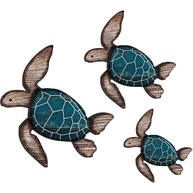 Decoração de Parede Tartaruga Marinha em Madeira | Arte Oceânica 3D em 3 Tamanhos - imagem 1
