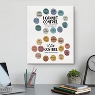 Arte de Parede para Terapia e Decoração de Escritório - Things I Can Control | Impressão em Tela 20x10" - imagem 5