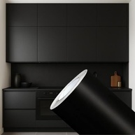 Adesivo Vinil Preto Fosco 50cm x 1m - Transforme Móveis, Geladeira e Paredes com Estilo - imagem 1