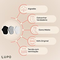 Meias Lupo Bebê: Conforto e Qualidade em 3 Pares - imagem 2
