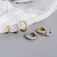 Brincos de Argola Folheados a Ouro 18K: Kit 3 Pares - imagem 1