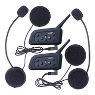 Intercomunicador Bluetooth Moto V6 Plus 1200m - Kit 2 Pares para Capacete com GPS e MP3 - imagem 1