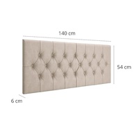 Cabeceira Casal Capitonê Estofada Paris Suede Areia - Design Sofisticado e Conforto para Seu Quarto - imagem 4