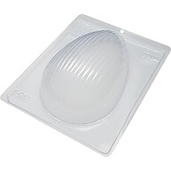 Forma para Chocolate Ovo Texturizado Ondas 500g - Silicone 3 Partes - imagem 2