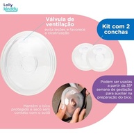 Lolly Concha Amamentação Pos-Parto Transparente - 2 Unidades | Proteção e Conforto para Mães - imagem 3