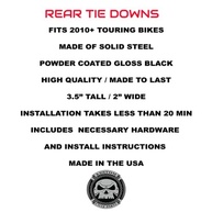 Suporte de Amarração Traseiro Kustom Cycle Parts para Harley Davidson Touring (2010-2019) - Feito nos EUA - imagem 3