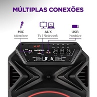 Caixa Amplificada Mondial Connect Partyplus CM-250: Som Potente e Festa Garantida! - imagem 4