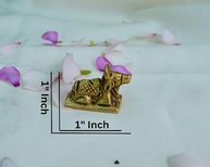 Estátua Nandi de Latão 2,5 cm - Ídolo de Shiva e Parvati para Vastu e Decoração Espiritual - imagem 4