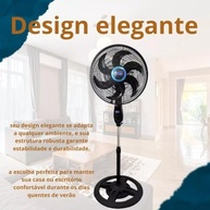 Ventilador de Coluna Solaris 6 Pás Turbo Ultra Potente 75W – Refresque seu Ambiente com Estilo - imagem 5