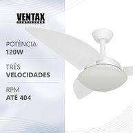 Ventilador de Teto 3 Pás Uno 127V Ventax – Silencioso, Econômico e Moderno - imagem 5