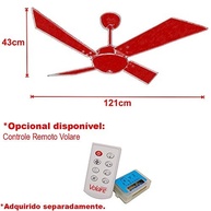 Ventilador de Teto Cobre 4 Pás Volare Tech Office Tabaco 127V | Moderno, Silencioso e Econômico - imagem 4