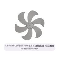 Hélice 40cm 6 Pás Cinza para Ventiladores Britânia e Philco - Compatibilidade Total - imagem 4