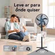 Ventilador de Coluna Maxx Force 101 110V - 3 Velocidades, 6 Pás, Oscilação Automática - imagem 3