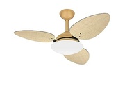 Ventilador de Teto Dourado Silencioso 3 Pás Palha Ventax 110V - Design Elegante e Baixo Ruído - imagem 2