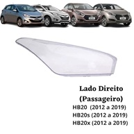 Lente Farol Hyundai HB20 2012-2019 Lado Passageiro Cristal Transparente - imagem 3