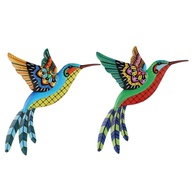 2 Peças Decoração de Parede com Pássaros e Beija-Flores - Artesanato Durável para Interiores e Exteriores - imagem 1