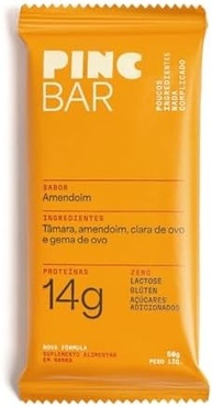 Barra de Proteína Pasta de Amendoim Sem Açúcar 50g Pincbar 12 Unidades - imagem 1