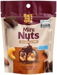 Banana Brasil Pouch Nutsbites Pasta Amendom E Choc. Ao Leite 60G - imagem 1