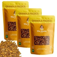 Tia Sônia, Kit 3 Granolas Paçoca Pé de Moleque e Pasta de Amendoim 120g cada Tia Sônia - imagem 1