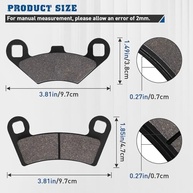 Pastilhas de Freio Dianteiro e Traseiro para Polaris RZR 800, 570 e 800S (2008-2015) - imagem 4