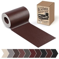 Fadoub Patch de Reparo de Couro Premium - Kit Autoadesivo 7,5x152cm para Sofás, Carros e Móveis (Marrom Escuro) - imagem 2