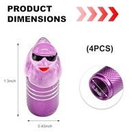 4x Tampas de Válvula Pneu Pato com Óculos de Sol - Estilo e Proteção Divertida! - imagem 3